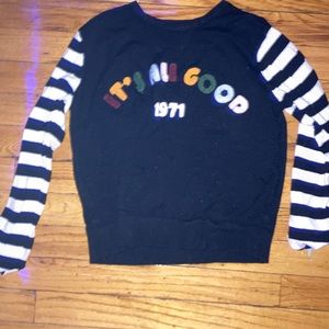 Teens Edgy long sleeve crop top tee